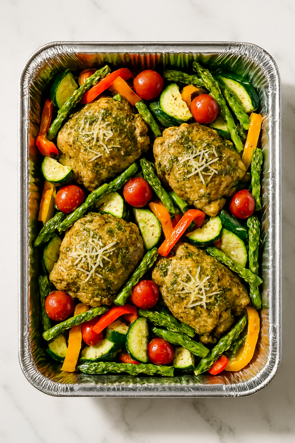 Pesto Chicken and Veggies at Goodness Gracious Catering