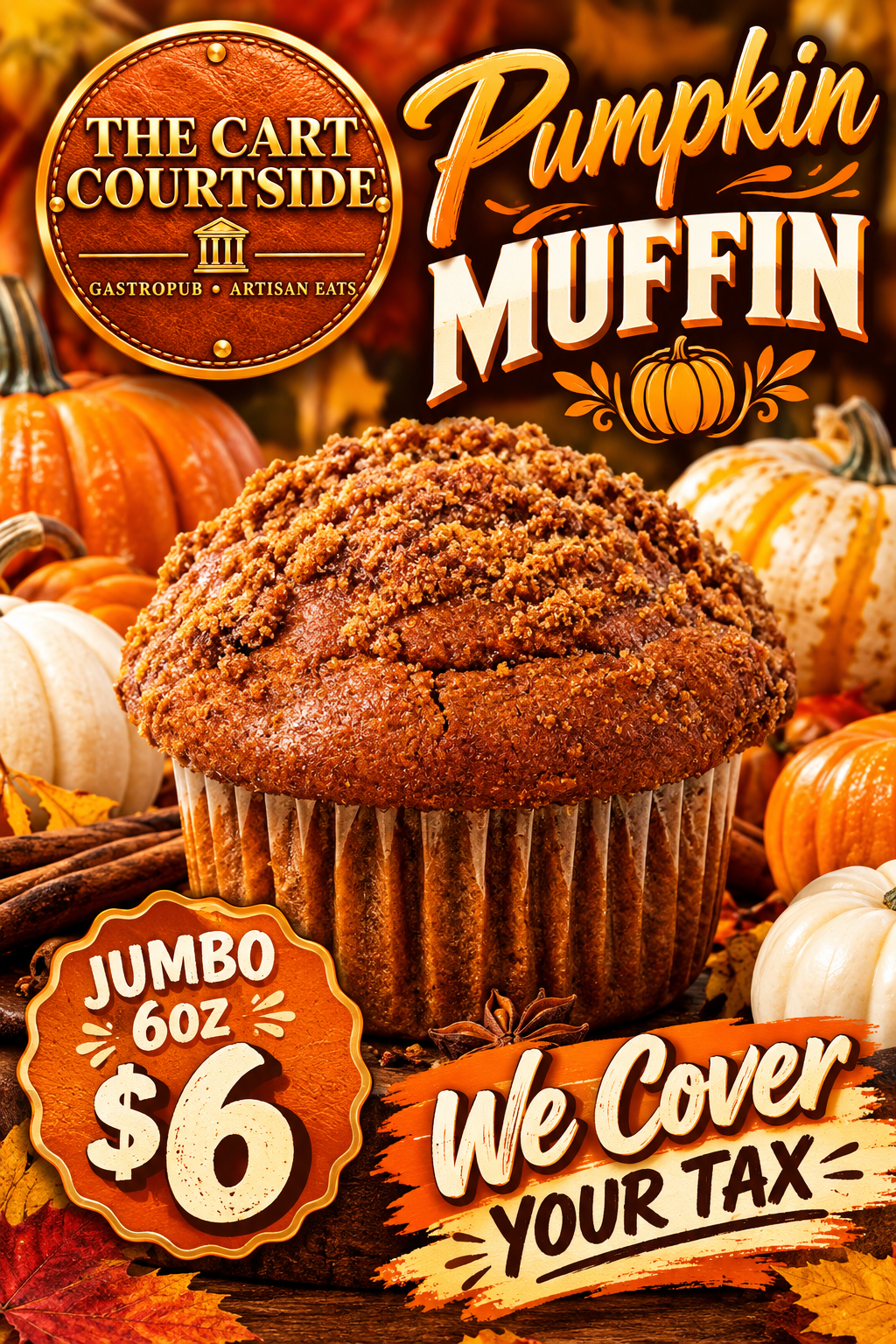 Pumpkin Muffin🎃 from The Cart Courtside