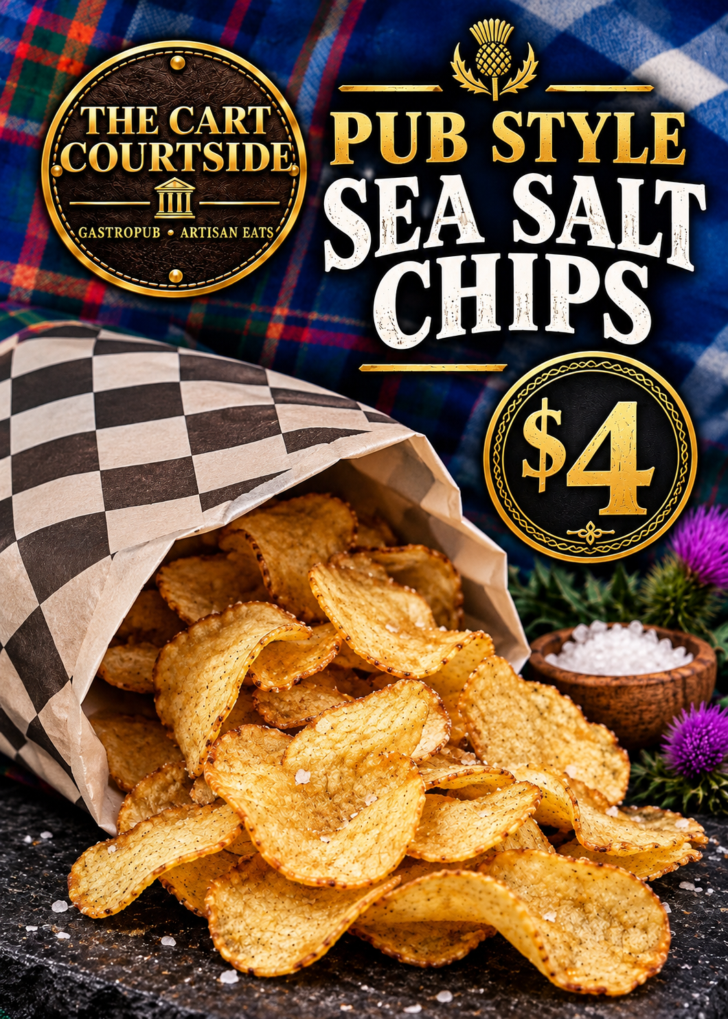 Sea Salt Pub Chips♠️ from The Cart Courtside
