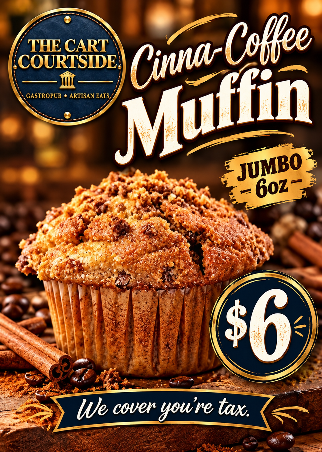 Cinna-Coffee Muffin🫘 from The Cart Courtside