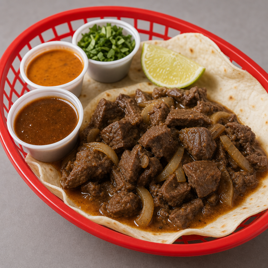Carne Guisada Taco from Bobcat Quickie