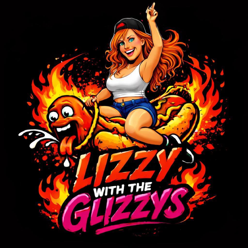 Lizzy with the Glizzys logo