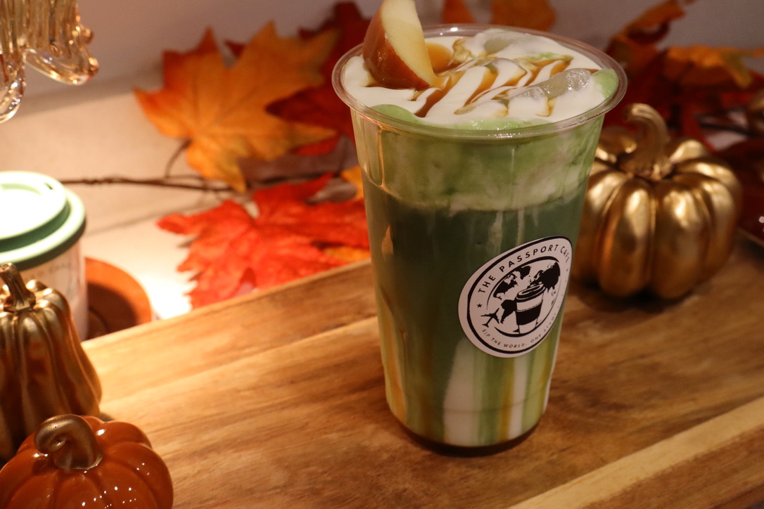 Caramel Apple Matcha from The Passport Cafe