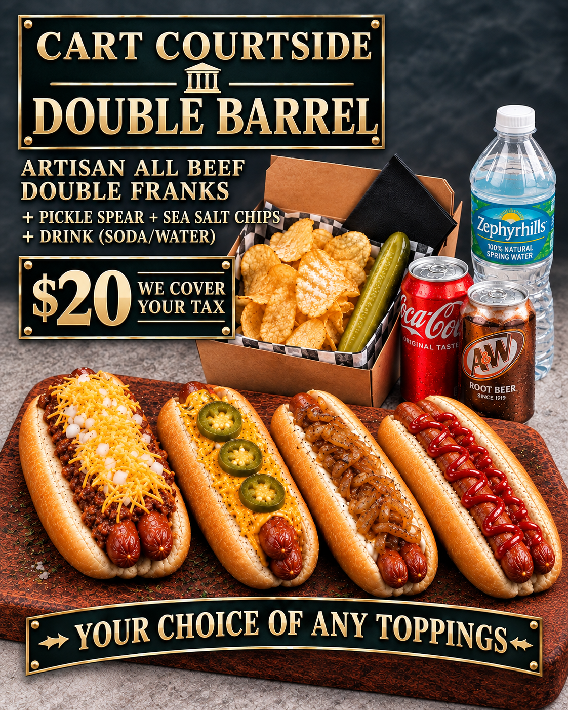 Double Barrel Combo🌭🌭 from The Cart Courtside