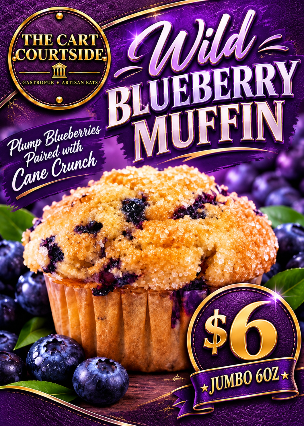 Wild Blueberry Muffin🫐 from The Cart Courtside