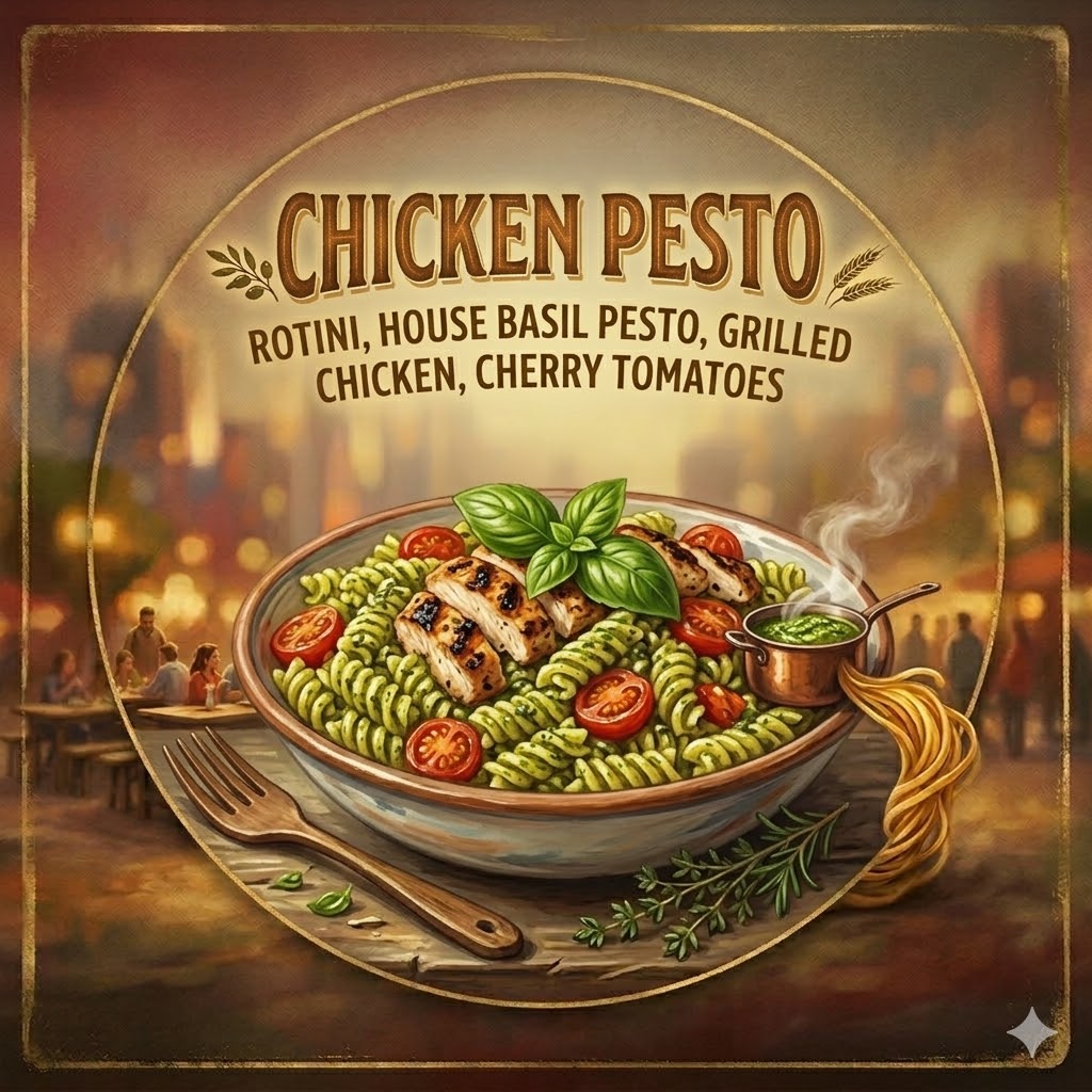 Chicken Pesto at Pasta Nation