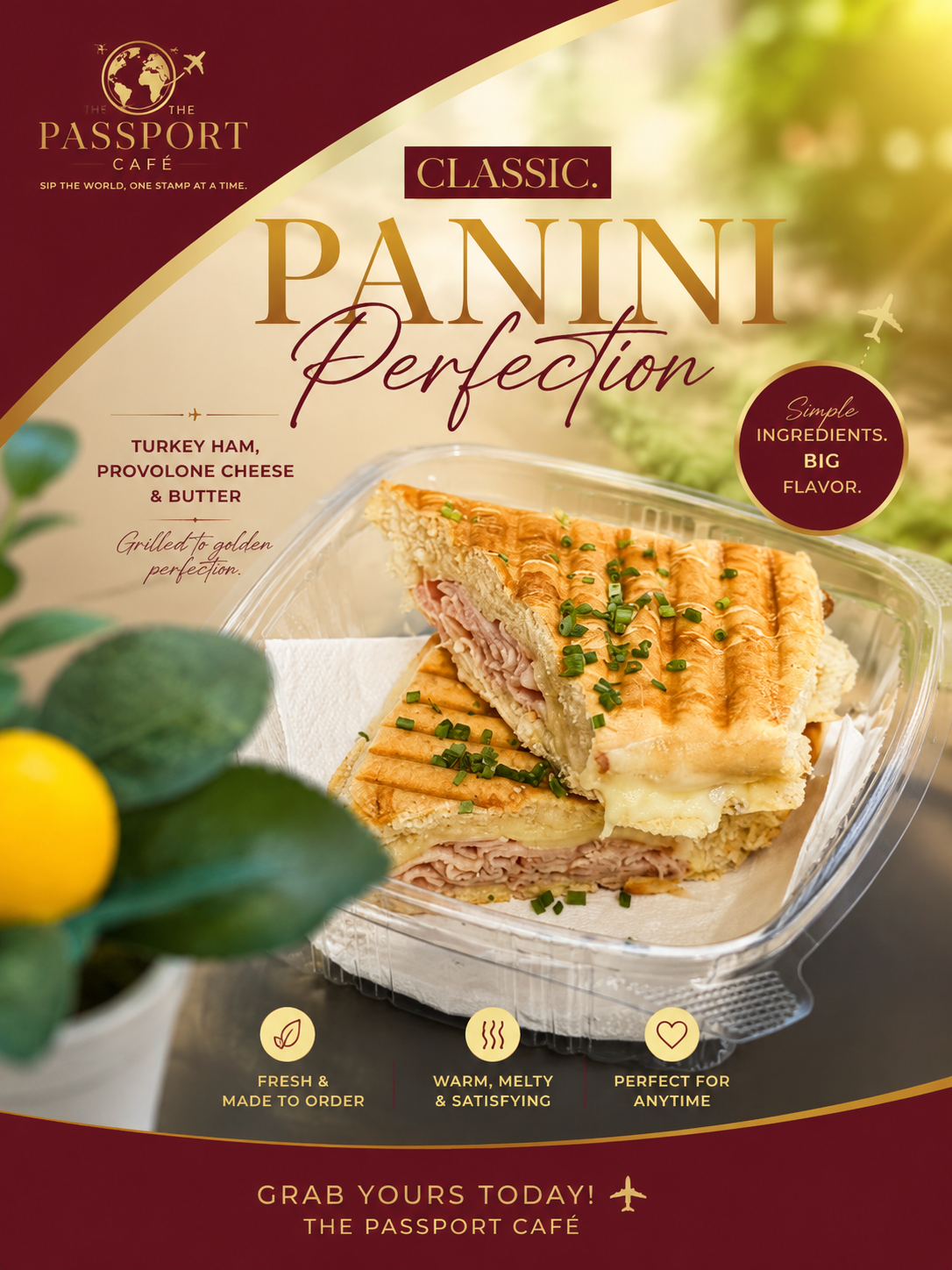 Panini from The Passport Cafe