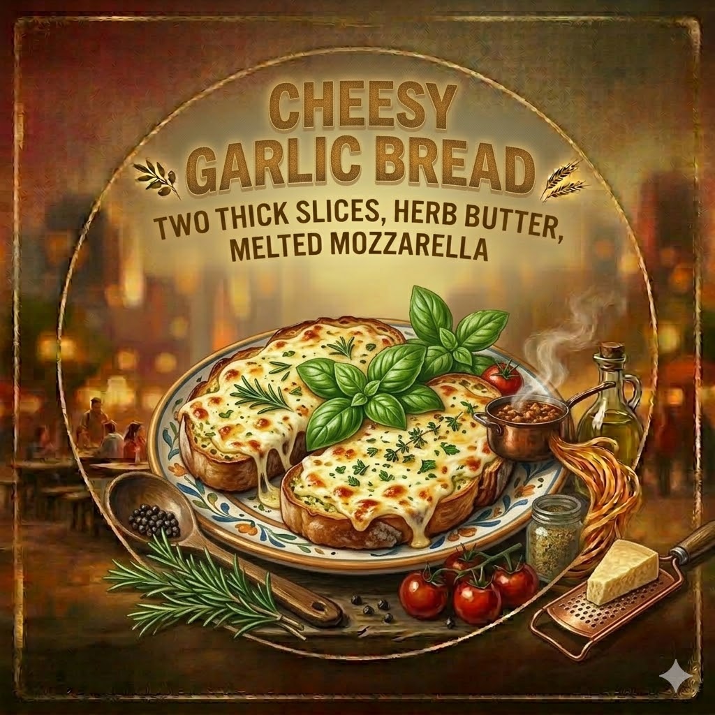 Additional Cheesy Garlic Bread at Pasta Nation