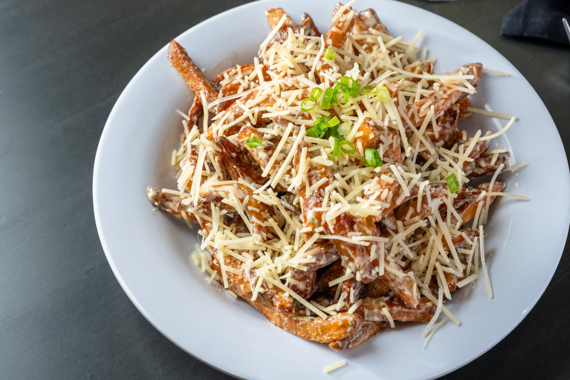 Rosemary Garlic Parmesan Fries - GF & VE at The White Oak Tavern