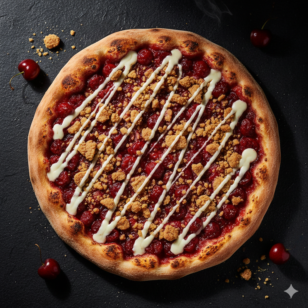Cherry Pizza (8 inch) at Backyard Pizza Co