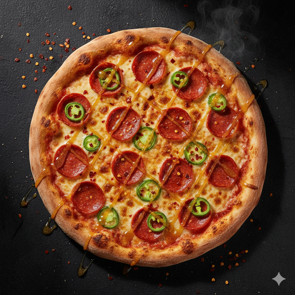 Spicy Cowboy Pizza (10 inch) at Backyard Pizza Co
