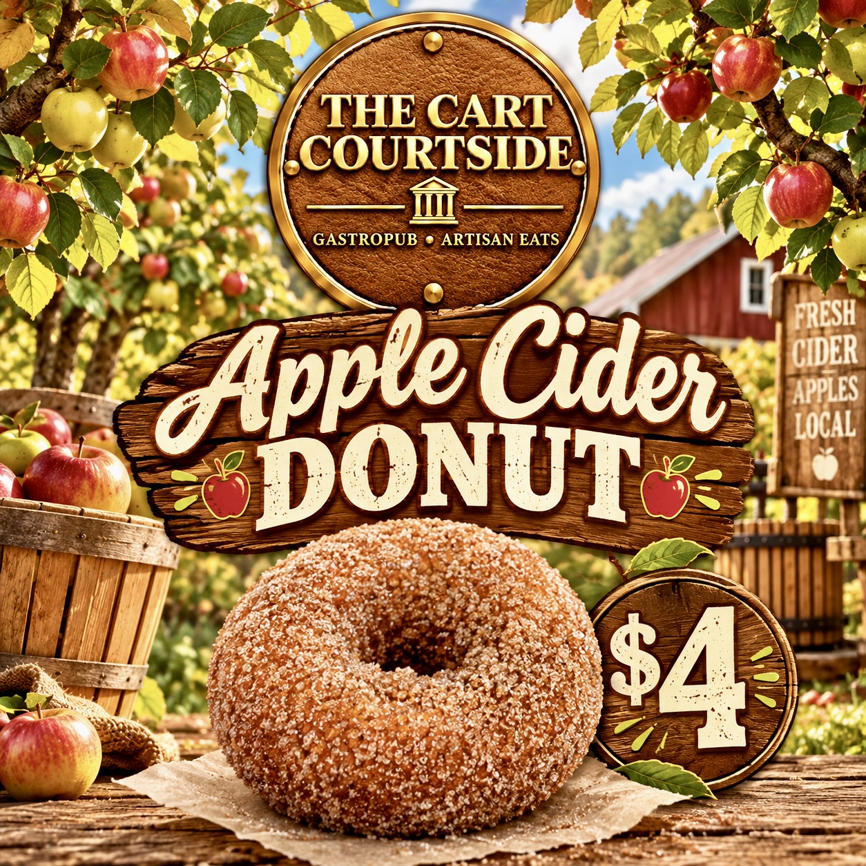 Apple Cider Doughnut🍏 from The Cart Courtside