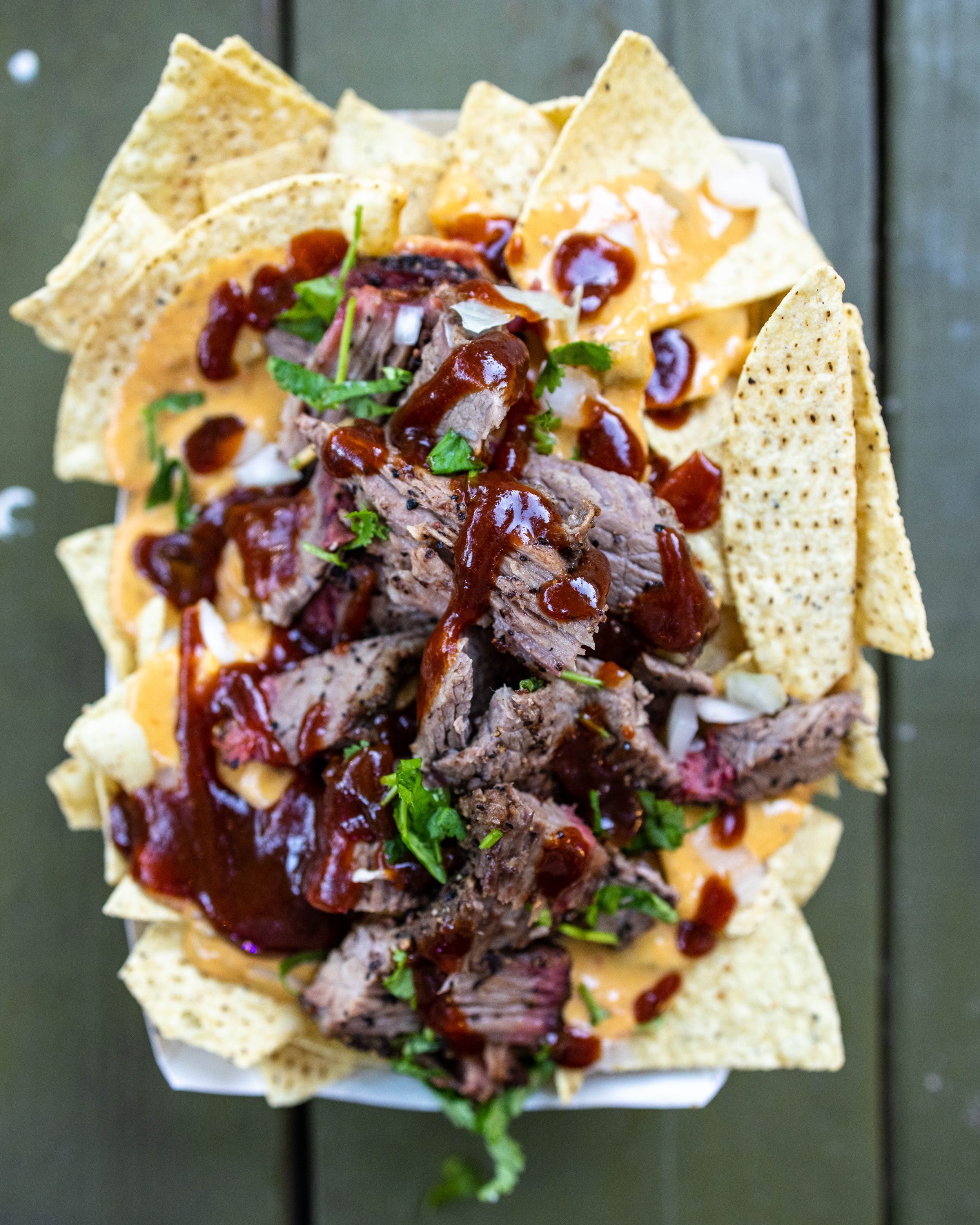Brisket Nachos at Taco Baby