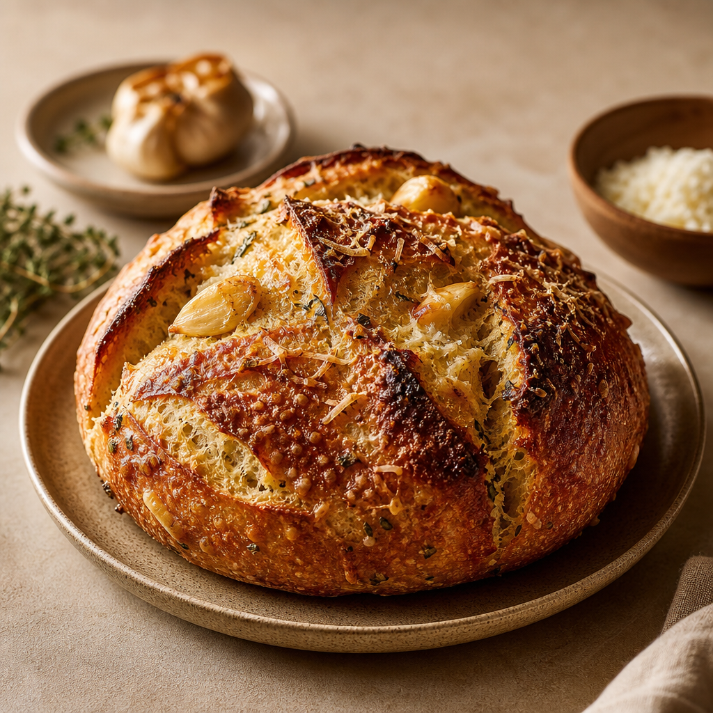 Roasted Garlic Parmesan Sourdough from Sidequest Sourdough
